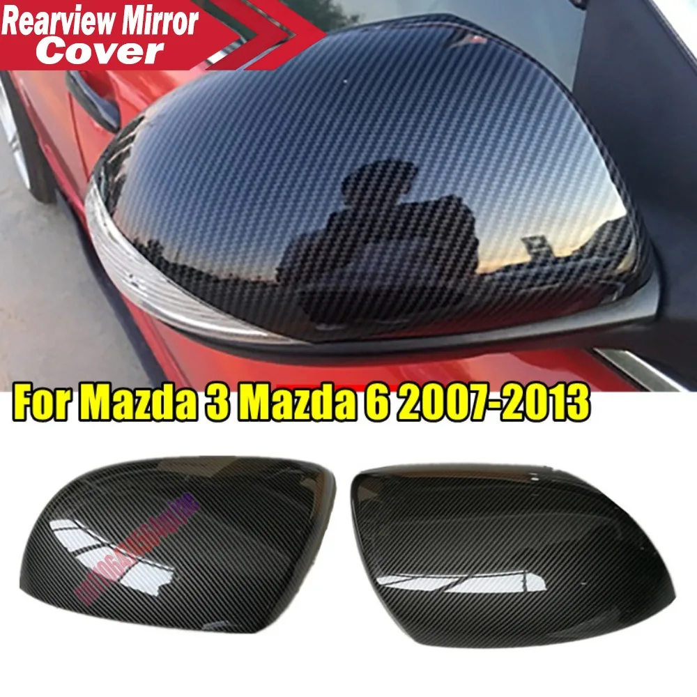 For Mazda 3 2010-2013 6 2009-2011 ABS Car Rearview Side Mirror Cover Wing Cap Exterior Door Housing Shell Trim Replacement