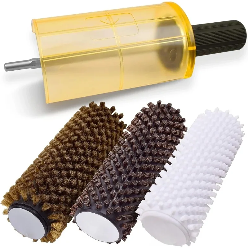 

150mm Wide Roto Brush Ski Wax Kit SnapOut Quick-Change Axle 3 Brushes (Brass, Horse Hair and Nylon) for Waxing 150mm/300mm kit