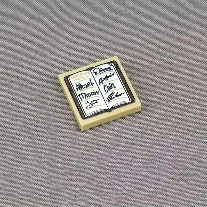 MOC 10PCS Part Bricks Printed 3068pb1887 Visitor Signature Pattern Building Blocks House Castle Board Particle Toy Children Gift