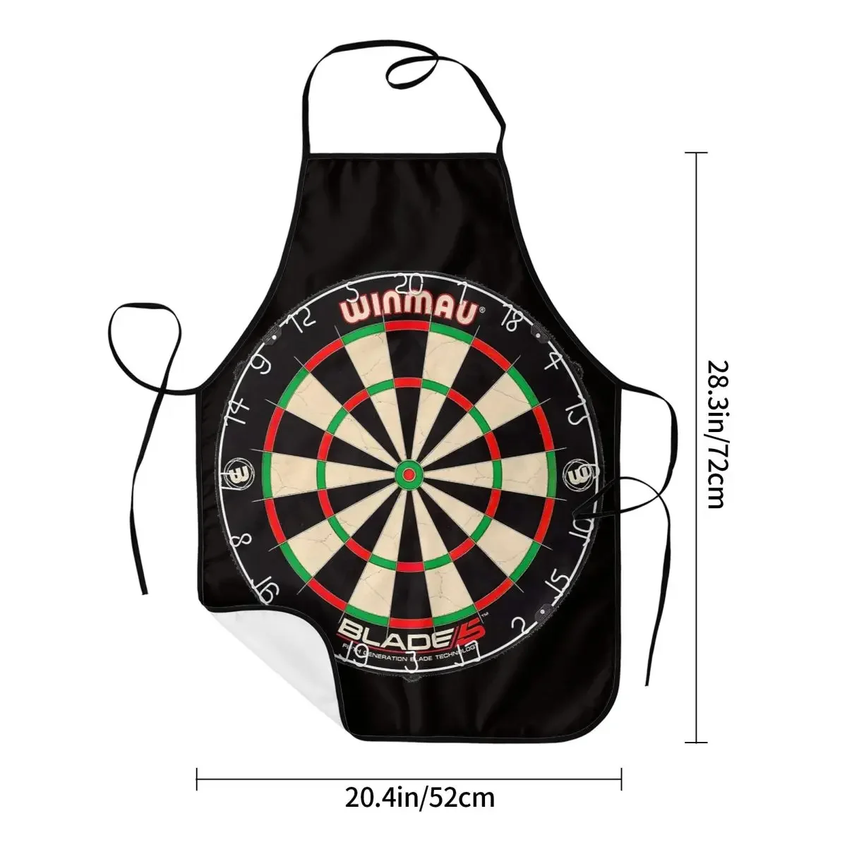 Winmau Blade 5 Dartboard Apron Chef Cooking Baking Tablier Waterproof Bib Kitchen Cleaning Pinafore for Women Men Painting