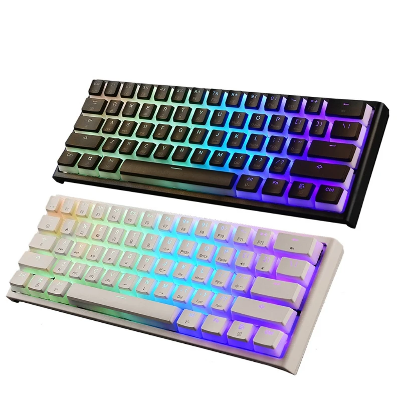 

61 KeyS USB RGB Backlight Mechanical Gaming Keyboard 60% Scientific for Key Layout Ultra-Compact Keyboard Drop shipping