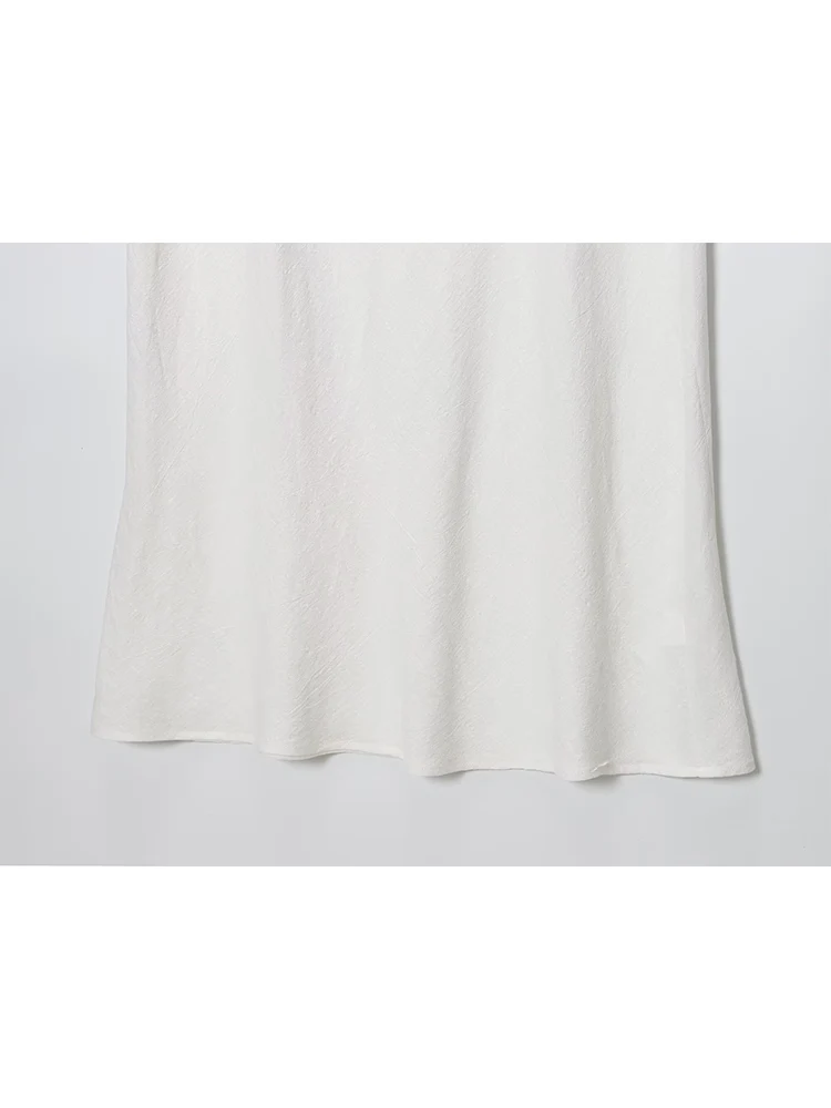 TFMLN Summer New Women Long Skirt Elastic High Waist Casual Straight Midi Skirt Chic Women Fashion Daily Commuting Outfits