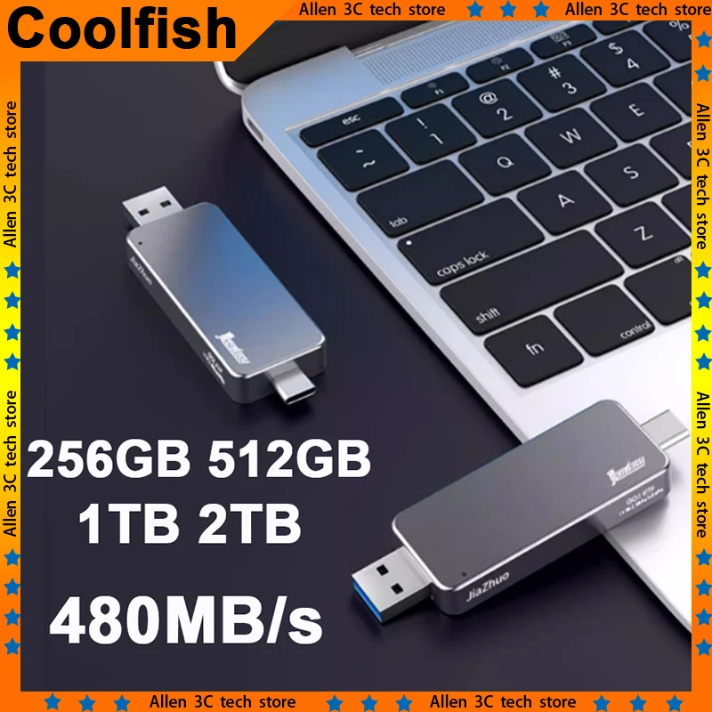 

Coolfish Solid State Portable Hard Drive Mobile phone Computer PC USB Drive Type-C/USB Custom Dual Interface High-speed SSD