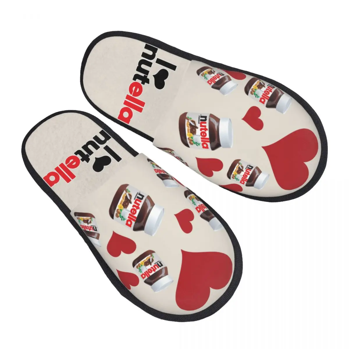 Foods Nutella Cartoon Men Women Furry slippers Cosy pantoufle homme Home slippers