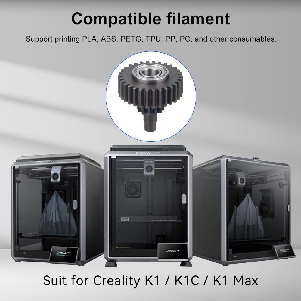 Upgrade-Extruder-Getriebe für Creality K1/K1C/K1 Max, Vollmetall-Filamentgetriebe, 3D-Druckteil, verschleißfest – Detail 10