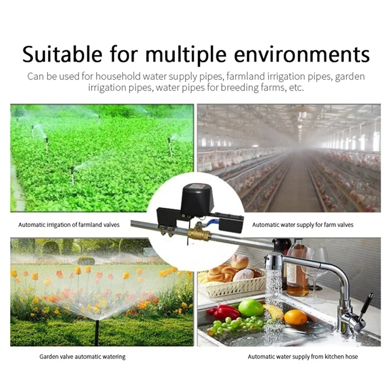 Y50A-Tuya Wifi/Zigbee Smart Valve Controller For Water Gas Auto Shut On Off Valve Works For Alexa Yandex Google Home