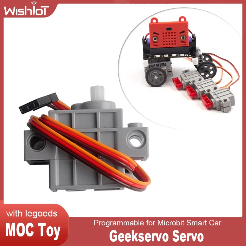 

Geekservo Programmable Servo 270 Degree for Microbit Smart Car 3-5V Steering Gear Version for Kid Educational Toy with Legoeds