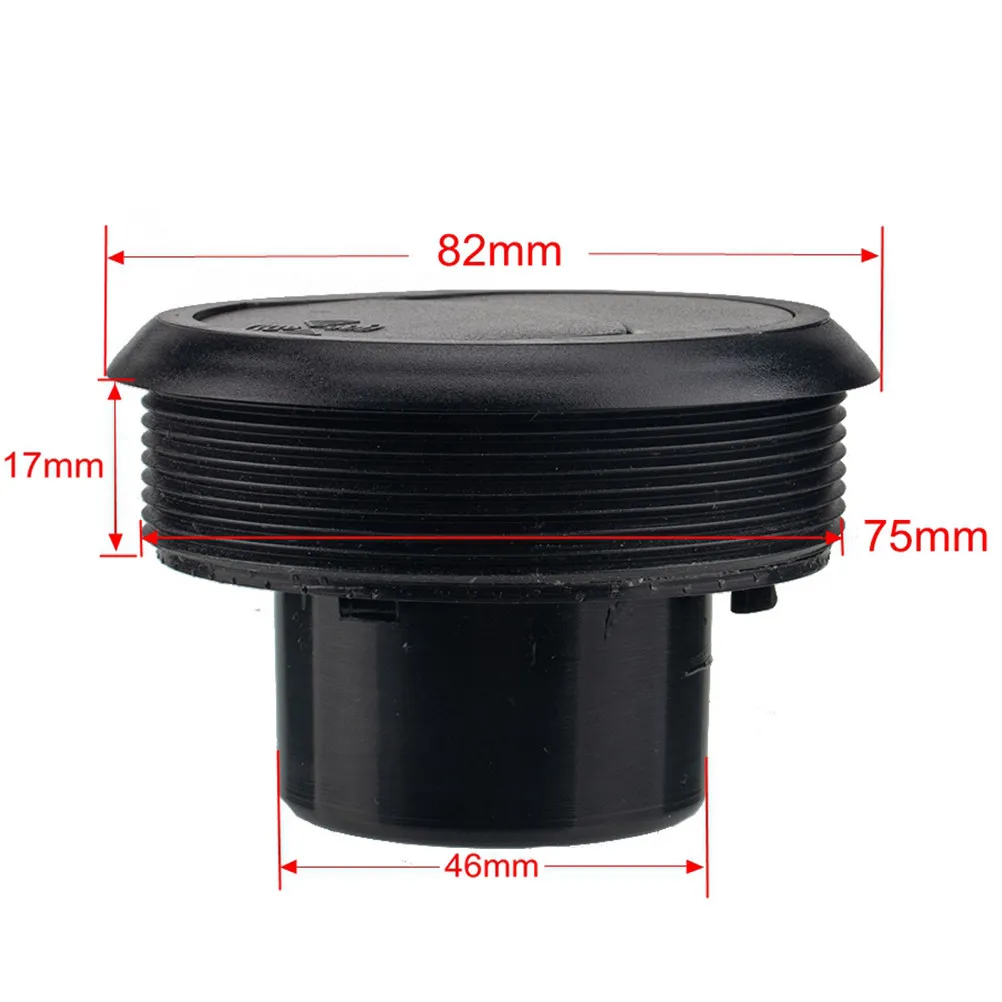 Short Type Round Air Conditioning Vent Black 82Mm 75Mm Diameter Thread Height 17Mm for Rv Bus Caravan Electric Car Air