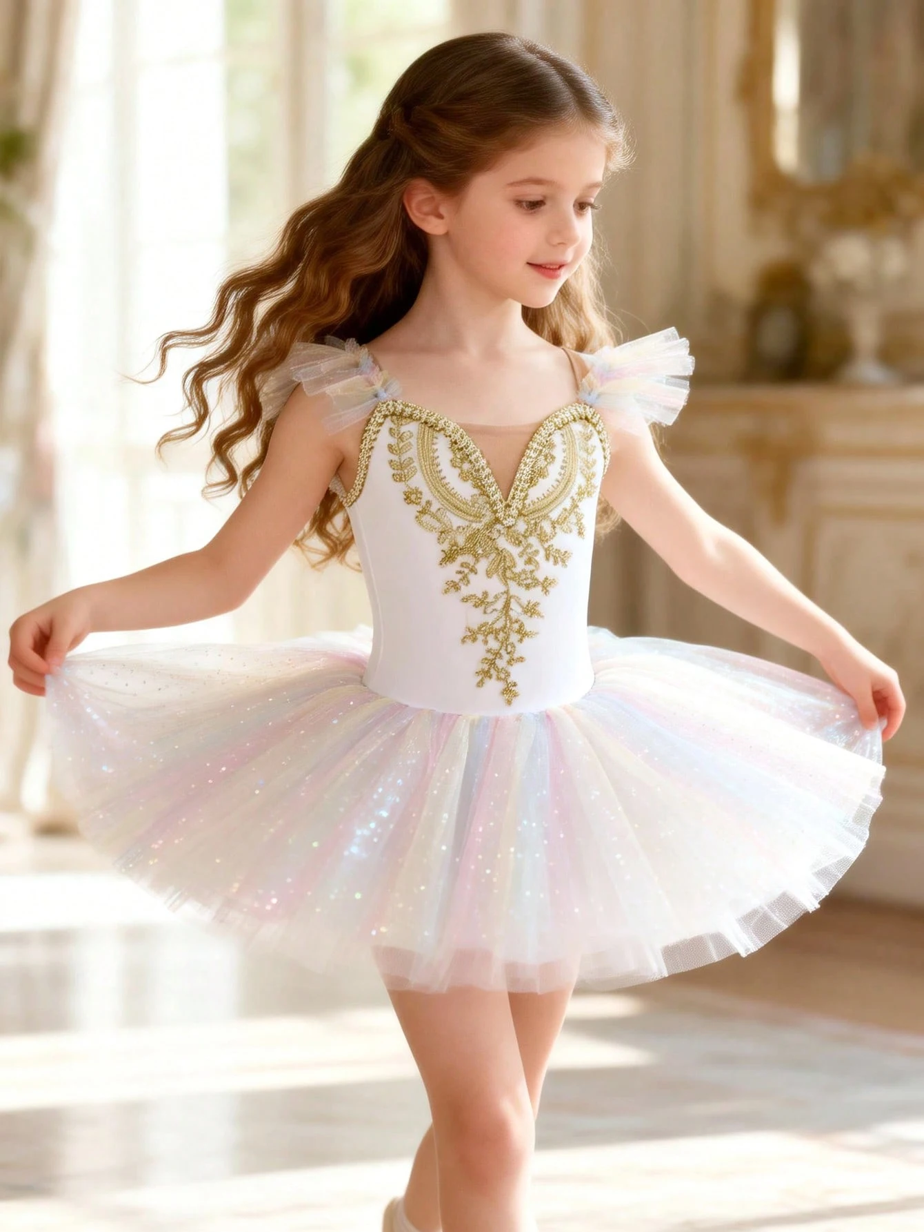 新しいプロのバレエチュチュ女の子白皿パンケーキチュチュバレリーナパーティードレス大人女性子供子供バレエダンス衣装