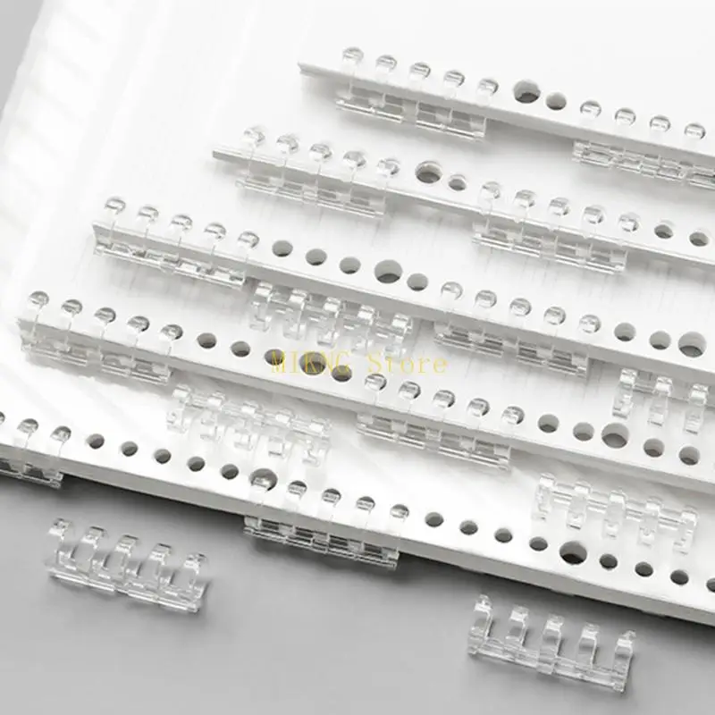 5 anillo plástico transparente Aperación peine unión 0.63 pulgadas/1.6cm 80 hojas Capacidad Mejor venta