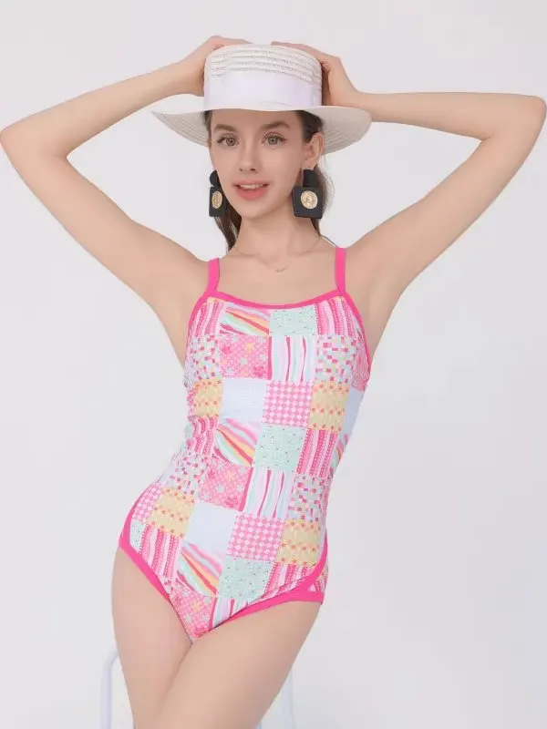 New 2023 Women's One-Piece Swimsuit Conservative Belly Covering Slimming Profional Swimming Gym Private Hot Spring Spa