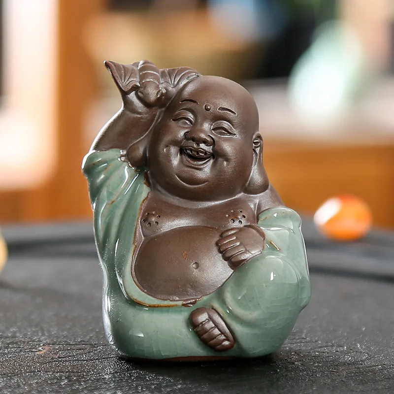 Handmade Crafts Gifts Home Decorations China Lucky Feng Shui Small Ornaments Desktop Buddha Statues Tea Pets