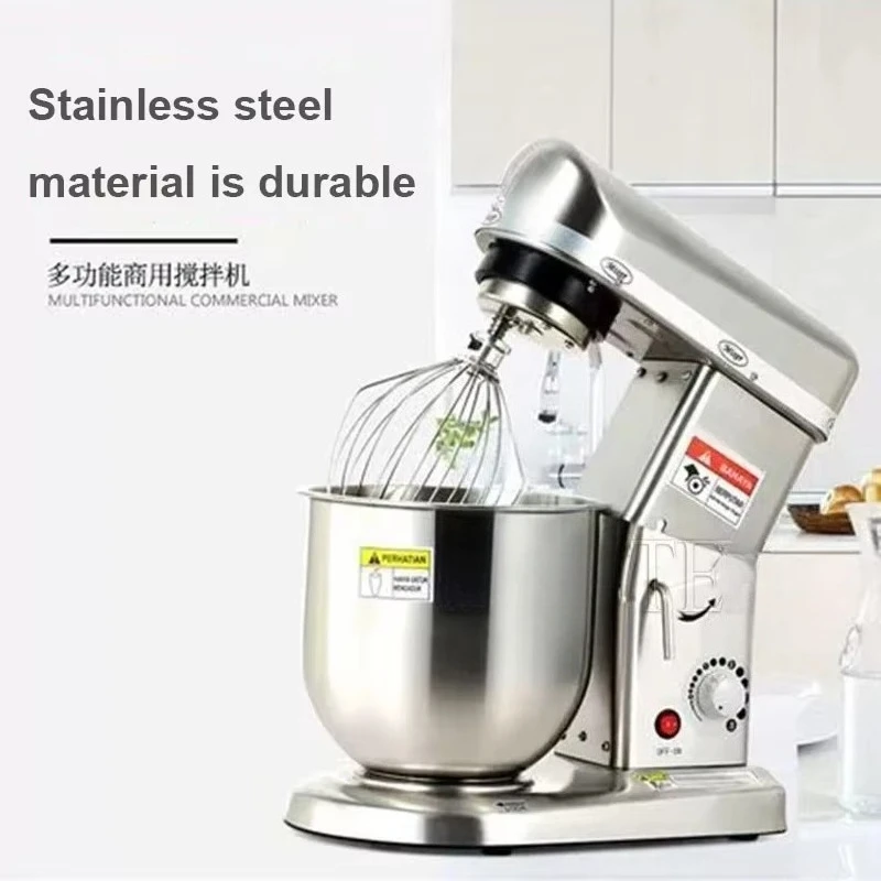 Multifunctional 5L/7L/10L Stand Mixer Commercial Dough Maker, Egg & Cream Whipping Blender for Home Use
