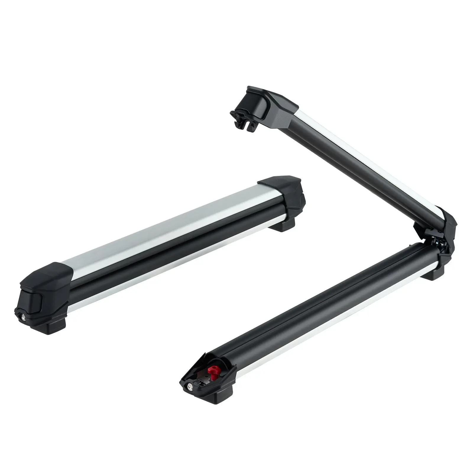 

Ski & Snowboard Roof Rack, Carry Up To 6 Pairs Of Skis Or 4 Snowboards, 2 PCS Aluminum Universal Car Roof Rack With Lock &