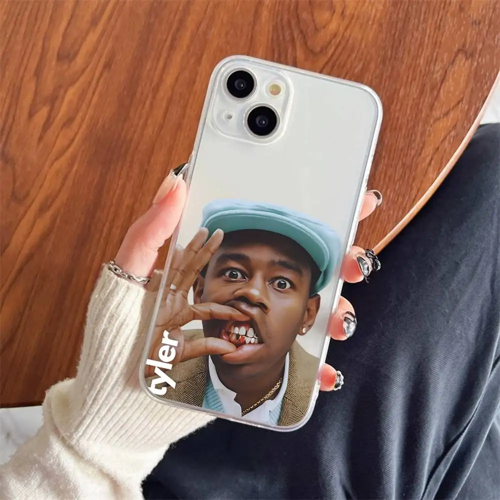 1 قطعة حافظة هاتف Tylers The Creator شفافة لهاتف آيفون 17 16 15 14 13 12 11 PRO MAX PLUS غطاء صغير ناعم صديق للبشرة