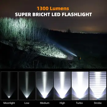 Sofirn SK1 1300LM Výkonná taktická svítilna 18650 dobíjecí s zadním spínačem a otočným spínačem 12 nejlepší prodej SK Vision - №12