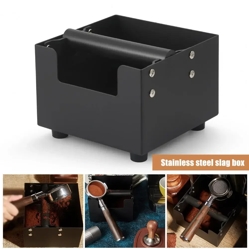 

Large Capacity Espresso Knock Box Coffee Knock Bucket Square Coffee Knock Box Large Opening Espresso Dump Cafe Supplies