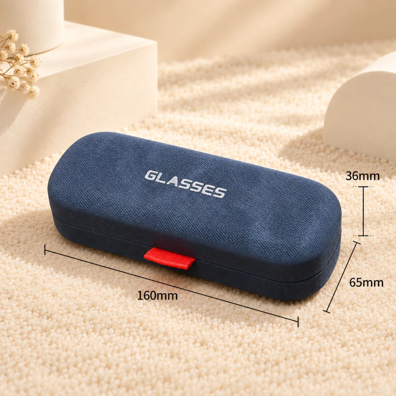 1pc Soft Fabric Hard Shell Glasses Case with GLASSES Letter Print Portable Eyeglass Storage Box for Men Women Daily Travel Use