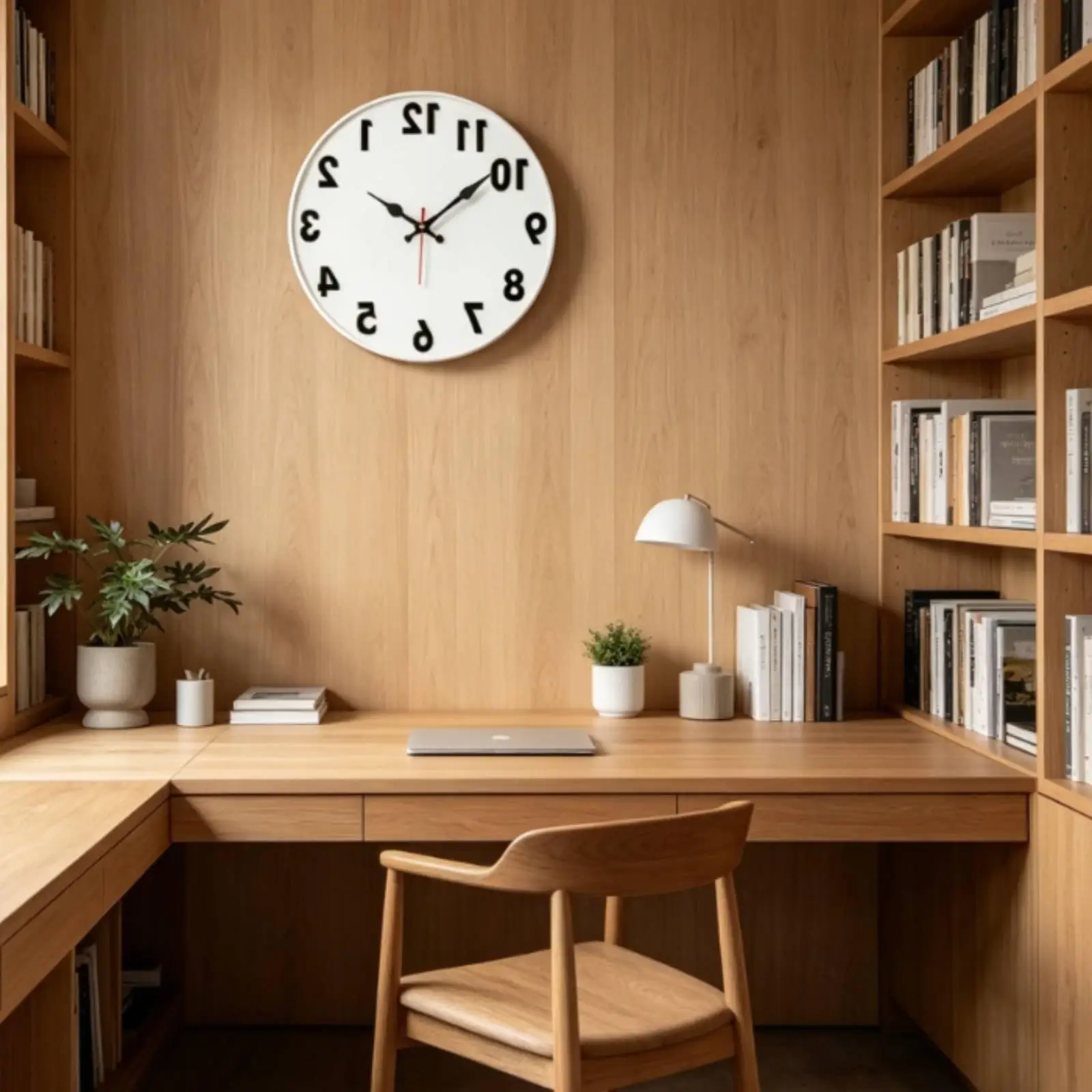 Decorative Modern Wall Clock Bold Numerals Silent Sweep for Modern Living Room and Bedroom Wall
