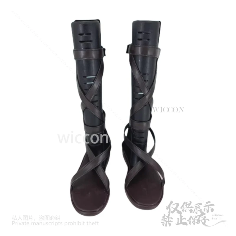 Anime Frieren: Beyond Journey's End Cosplay Costume Flamme PU Leather Shoes Handmade Female Halloween Roleplay Party Customized