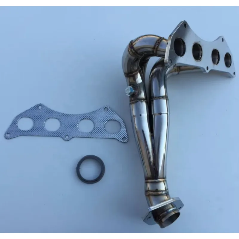 304 Stainless Steel Mirror Polished Exhaust Header New Condition 2.25 Inch Outlet 4-1 Manifold Pipe 2.5L Engine 2 Years PJJ