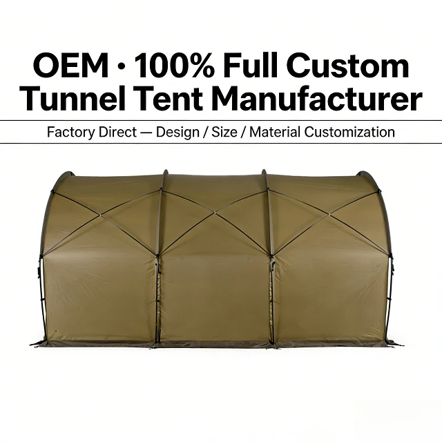 OEM Portable Multi-Room Tunnel Tent Waterproof Windproof Large Family Camping Tent For Outdoor