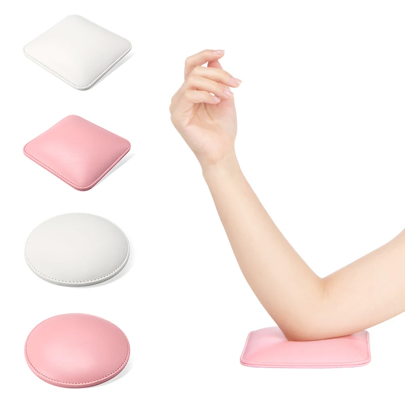 DianaBeauty-reposamanos portátil para manicura, almohadilla de codo profesional de cuero de microfibra, almohada de mano antideslizante para técnico de uñas
