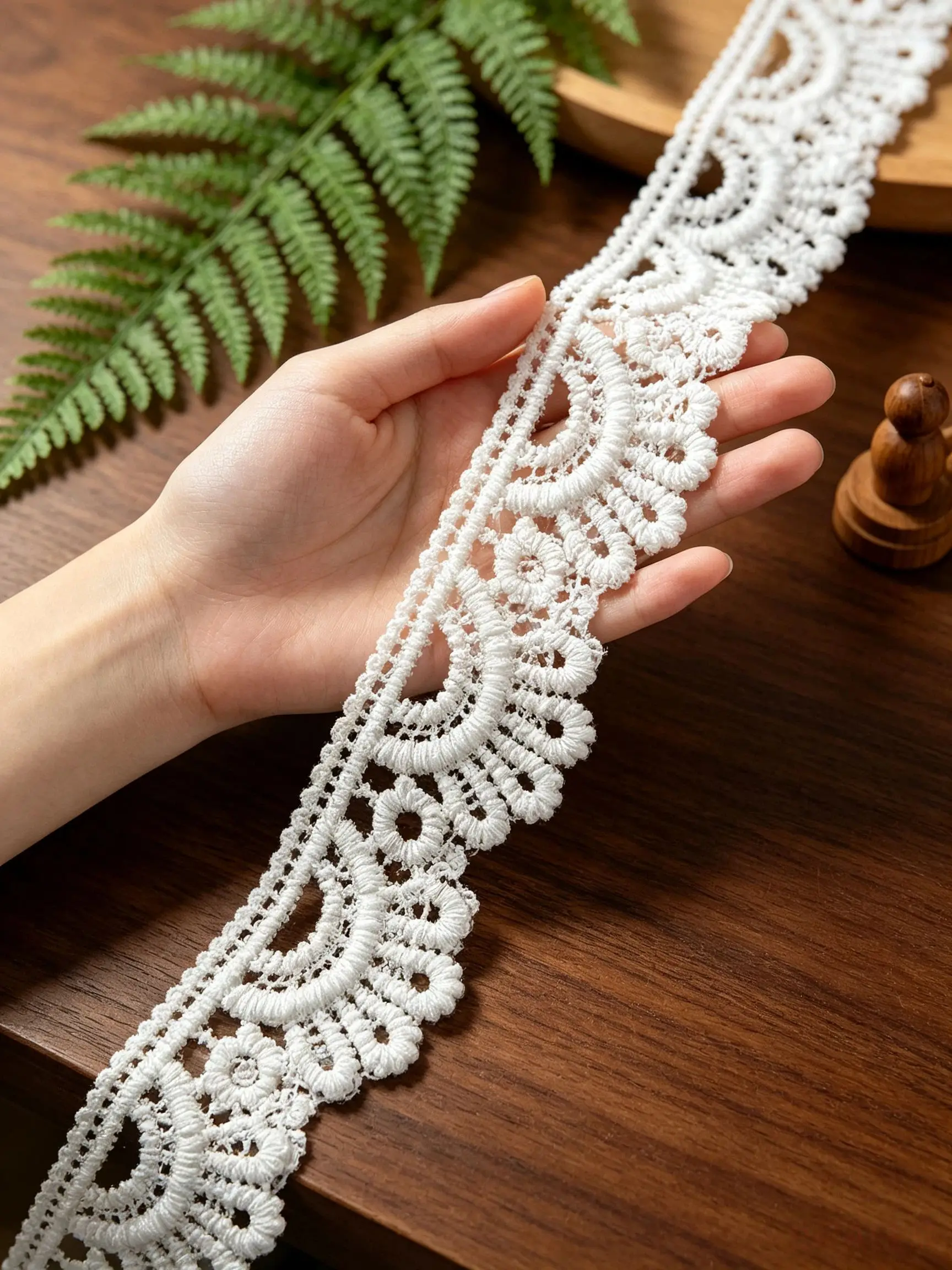 Retro embroidered lace ribbon, 0.78 inches wide, lace decorative craft, suitable for DIY embroidered bed skirt lace