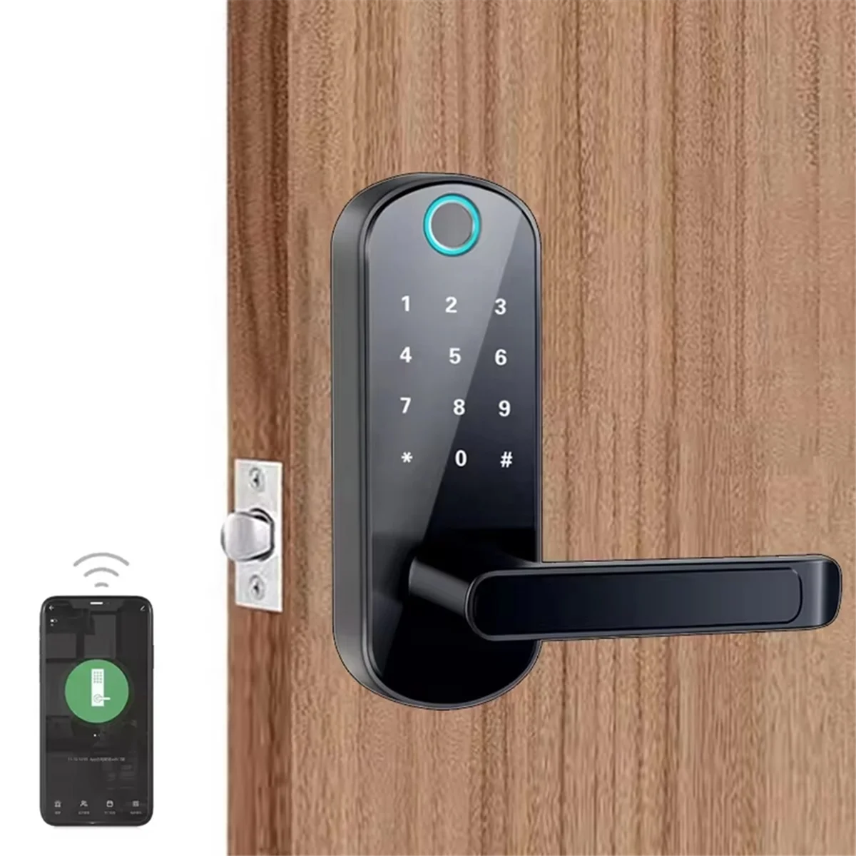 

A74Z Tuya Wi-Fi умный дверной замок с отпечатком пальца приложение дистанционное управление без ключа WIFI цифровой замок с сенсорным экраном NFC IP67 золото