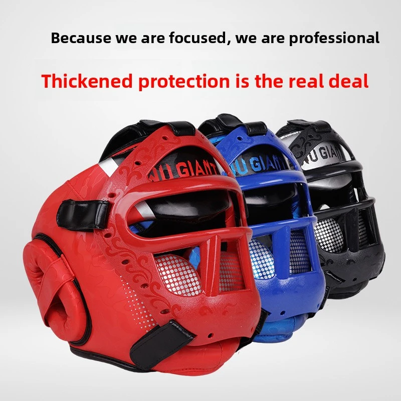 hot-new-pu-boxing-helmet-face-mask-male-female-adult-combat-sanda-strike-protection-equipment-training-wearing-face-mask-helmet