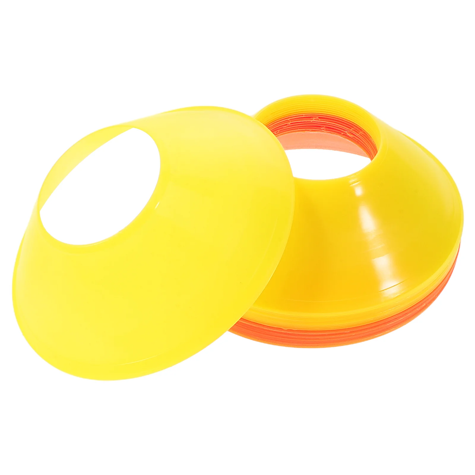 

20 Pcs Football Training Obstacles Cones for Basketball Drills Flat Round Mouth Game