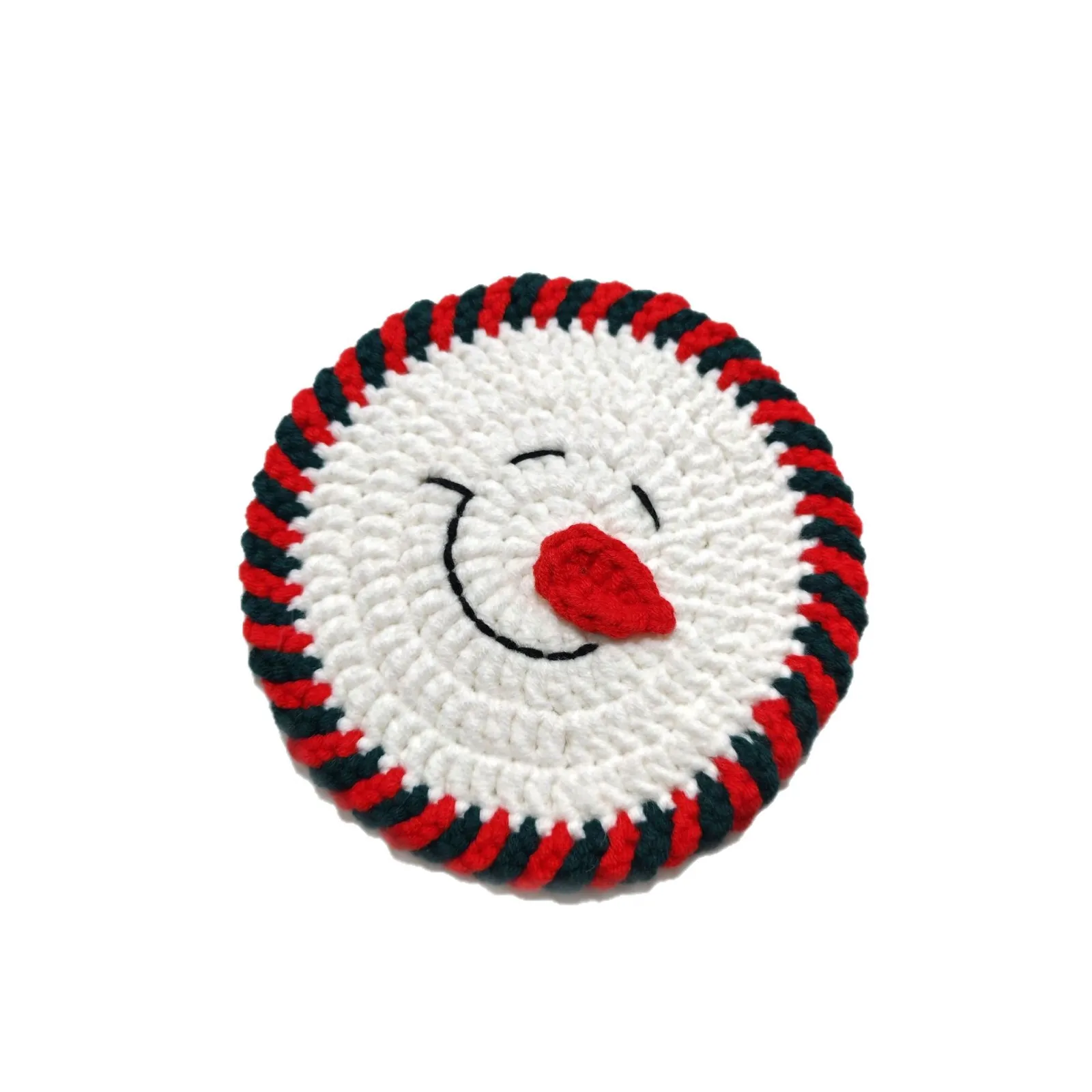 2026 Christmas Crochet Coaster Cute Knitted Coffee Pad Desk Accessories Christmas Gift