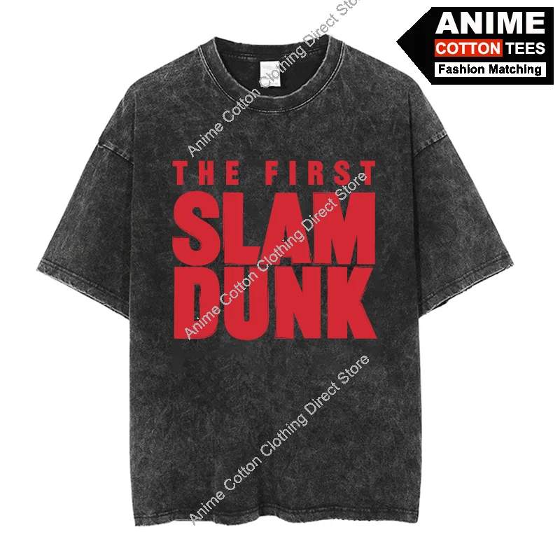 

Classic Anime SLAM DUNK T Shirt y2k Harajuku Hip Hop Casual Unisex Streetwear T-shirt Black Retro Cotton Oversized Loose Tees