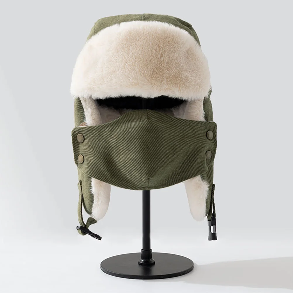

1pc Warm Cotton Thickened Winter Outdoor Hat Winter Outdoor Hat Ear Protection Riding Hunting Skiing Headgear