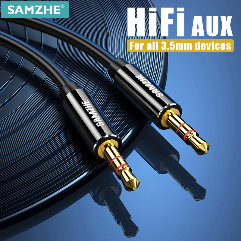  SAMZHE AUX Cable 3.5mm Audio Cable 3.5 MM Jack Speaker Cable for JBL Headphones Car Xiaomi Redmi 5 Plus Oneplus 5t AUX Cord 