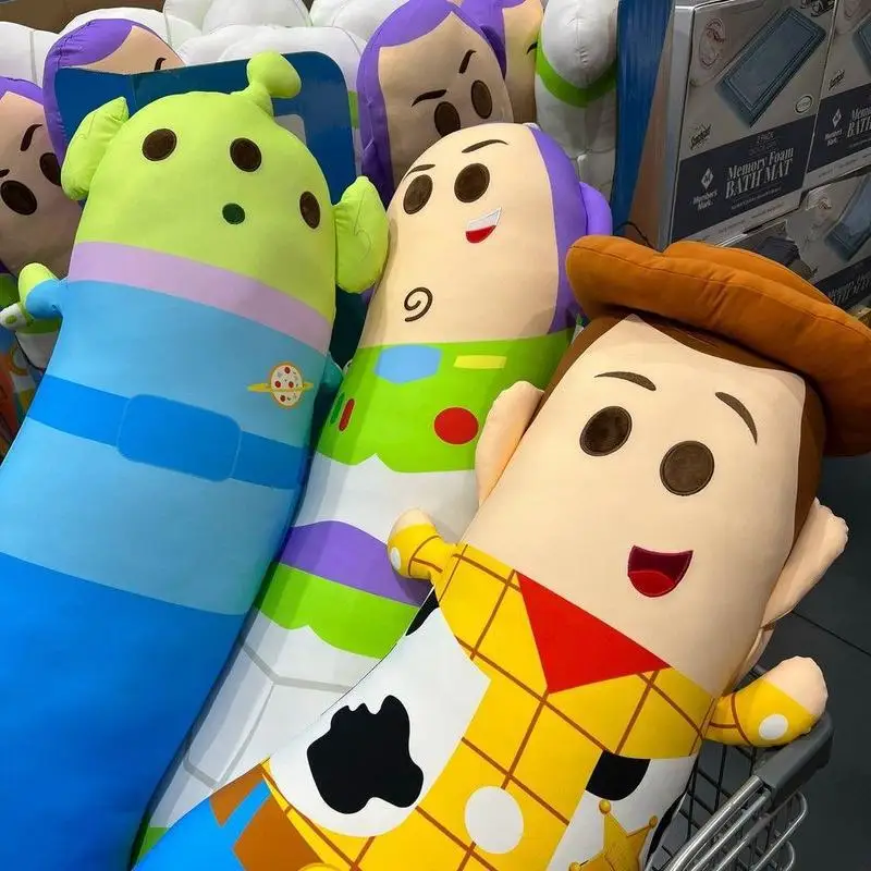 

Длинная охлаждающая подушка для тела Disney Toy Story с изображением Вуди, Базза Лайтера и Инопланетянина, мягкая плюшевая подушка, приятная для кожи, для детей и взрослых, для сна