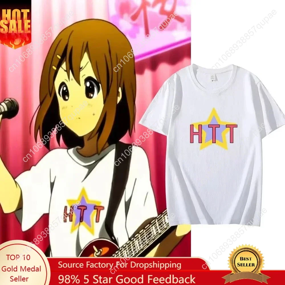 

Anime K-ON Houkago Tea Time T-shirt Unisex Cotton Short Sleeve Summer Tshirts Kawaii Graphic Print Tshirt Retro Men/Women Tops