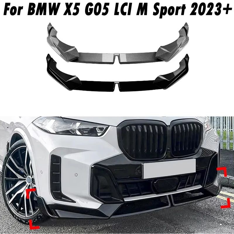 

Car Front Bumper Lip for BMW X5 G05 LCI M Sport 2023+ Diffuser Splitter Spoiler Exterior Parts Car Accessories Aftermarket