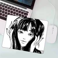 Junji Ito Manga Mousepad Small LockEdge Mouse Pad For Gamers Computer Desk Pad Rectangular Anti-slip Rubber