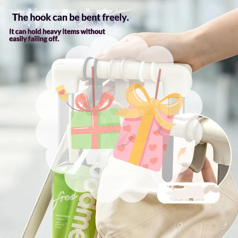 Luggage Handle Hanger Hook With Strong Load Bearing Non Slip Design For Travel Shopping Airport Trips