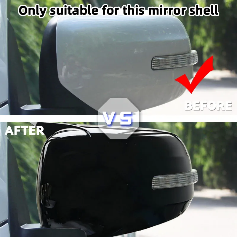 For Mitsu Pajero Sport 2009 -2014 ABS Car Rearview Side Mirror Cover Wing Cap Exterior Door Trim Adhesive Sticker Car parts
