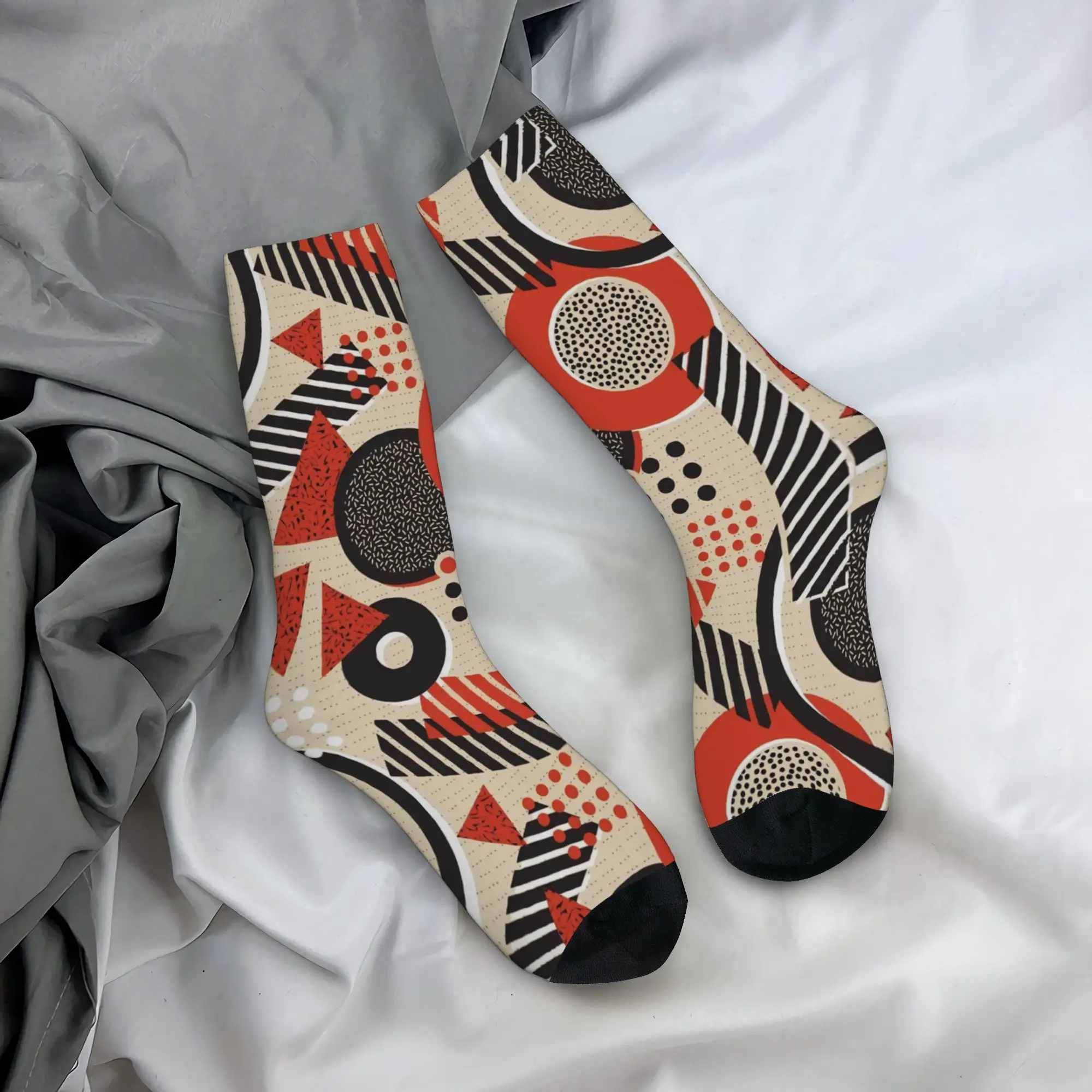 Fashion  Men Women Socks colorful Geometric Print  Merchandise Super Soft  Sport Socks All Season