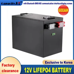 12v 600ah battery pack 600AH Lifepo4 battery With bluetooth bms 485 For Solar RV Energy storage battery marine  Backup battery