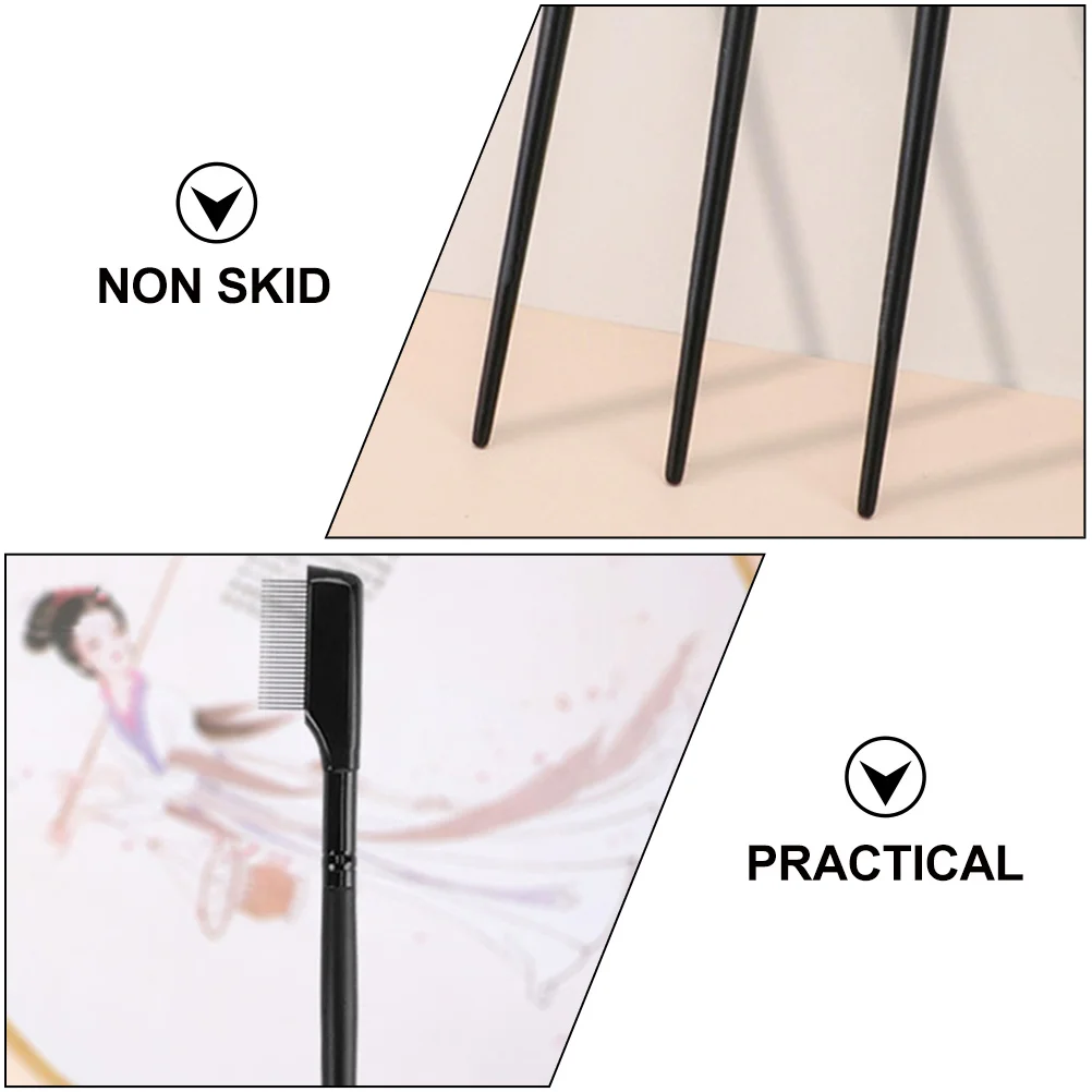 

2Pcs Eyelash Grooming Comb Steel Needle Fine Teeth Eyebrow Separator for Defined Brows and -Free Lashes Portable