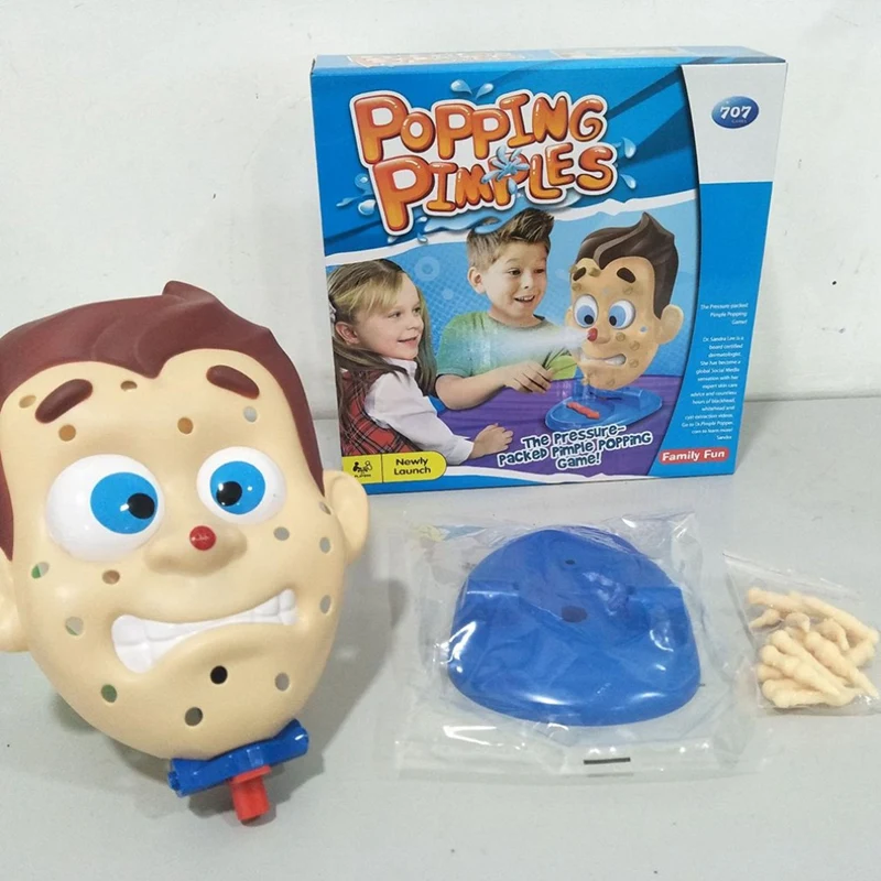 Novelty Toys Simulate Face Shape Squeeze Acne Toy Popping Pimple Parent-Child Board Game Funny Family Party Games