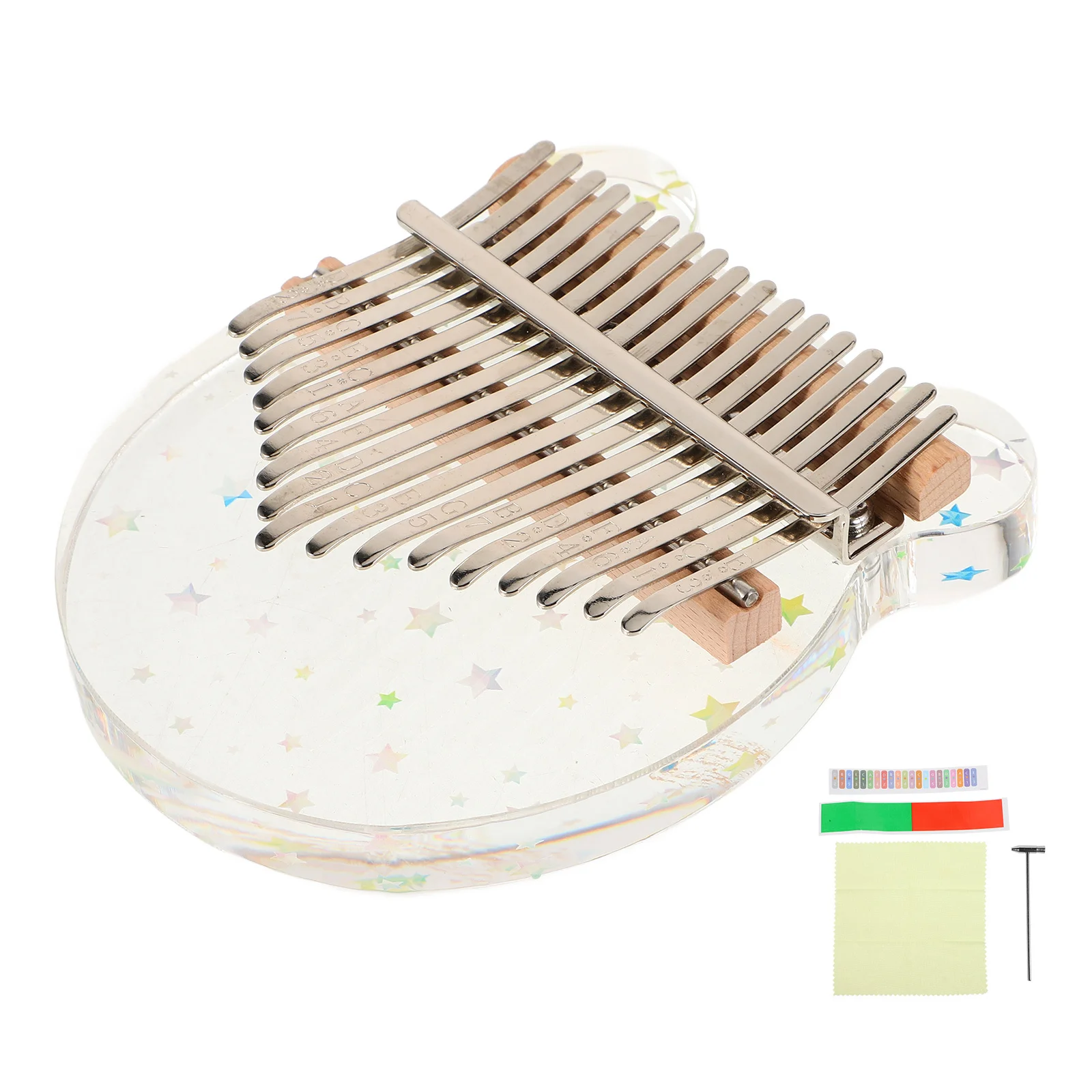 1 مجموعة 17 مفتاح البيانو الشفاف الإبهام واضح آلة موسيقية محمولة على شكل دب للمبتدئين #6