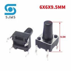 20/50PCS DIP 6X6X9.5 6*6*9.5mm DIP 4 Pin Tact Push Button Switch Micro Touch Button Reset switch Light touch Power key Switches