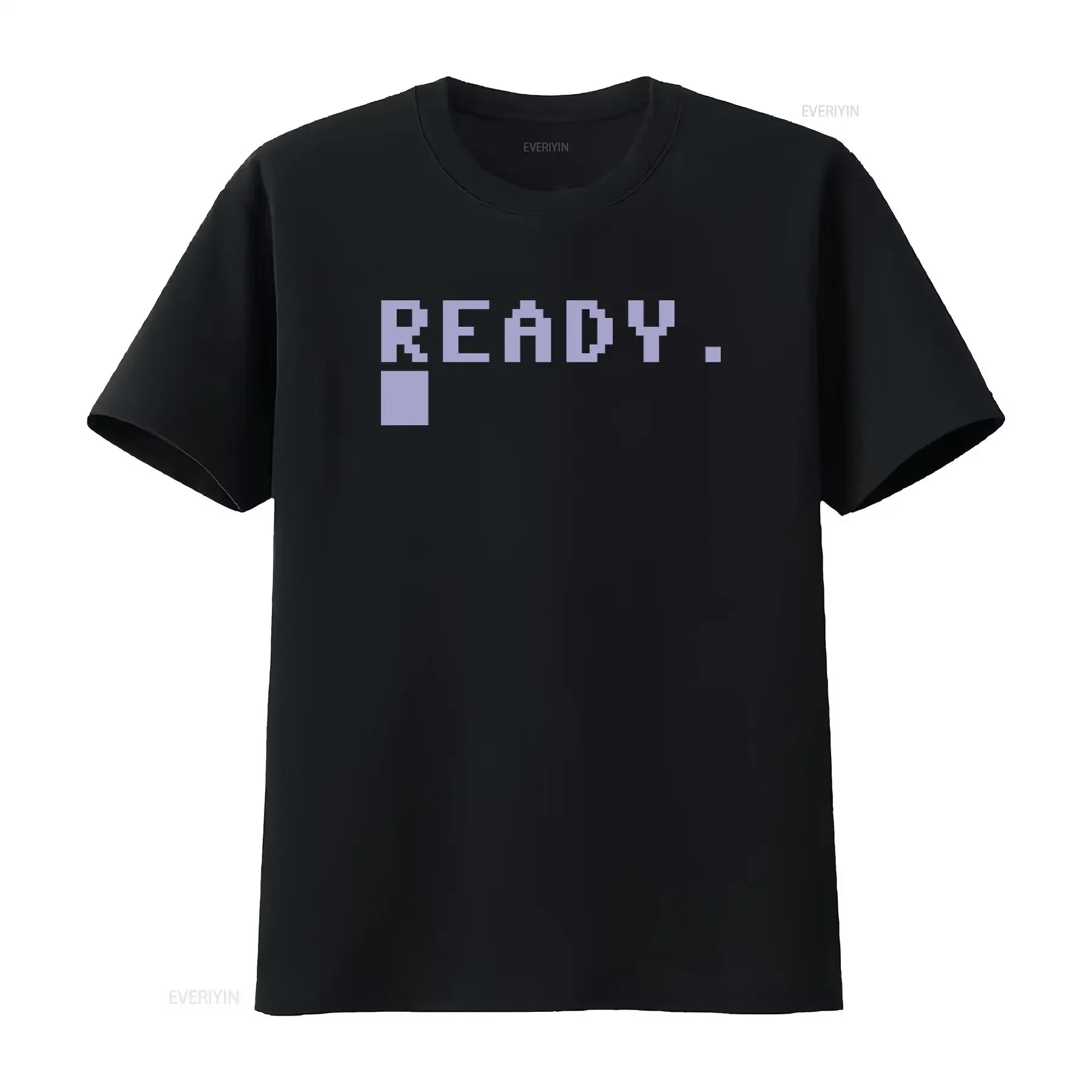 Ready Retro 8 Bit Videogame Commodore 128 Pet Vic 20 Cbm 64 Ibm T Shirt vintage Washed fashion Soft Unisex Breathable