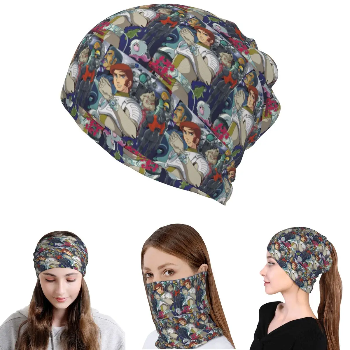 Comet Crew Accessories Captain Future Bandana Neck Cover Mask Scarf Multi-use Face Mask Beanies Hat for Men Women Windproof