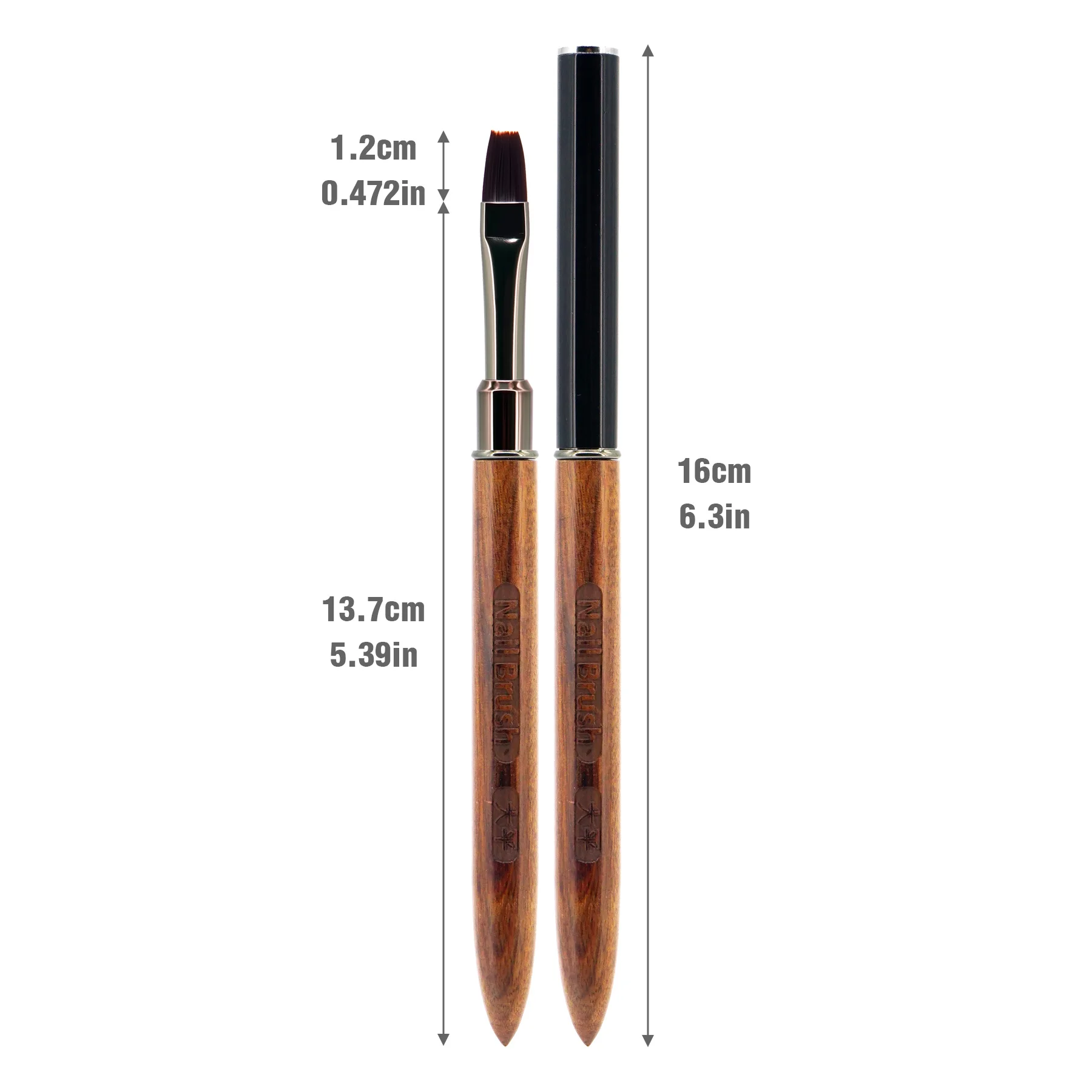 1/2/3 Uds pincel para decoración de uñas pincel para pintar Gel de madera arte de uñas para extensión de punta de Gel accesorio acrílico manicura herramienta de cepillo para uñas de Gel UV